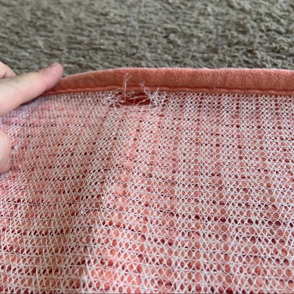 Peach Coral Bathroom Textured Rug 32.5” x 21”